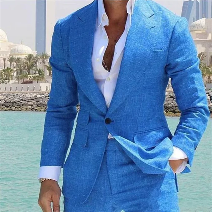 Fashion Business Suits For Men Suits Ternos Masculinos Slim Fit Groom Tuxedos Costume Homme (jacket+Pants)