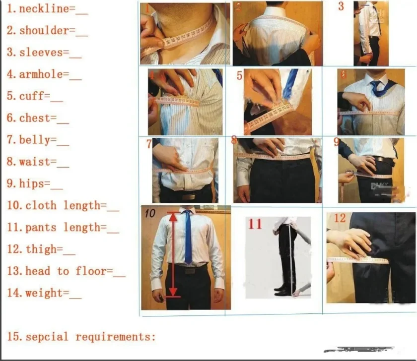 Men's Slim Fit Wedding Suits 3 Piece Groom Tuxedo Business Fashion Peak Lapel Blazer with Double Breasted Vest Pants - Image 4