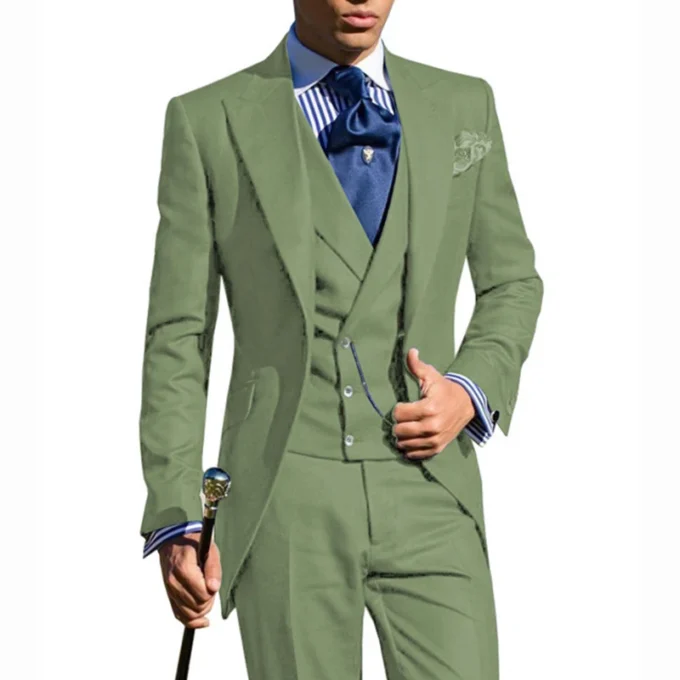 Latest Wedding Suits for Men 2024 Tailor Made Slim Fit Set Groom Tuxedo Men's Business Blazer Formal Prom Suit Terno Masculino