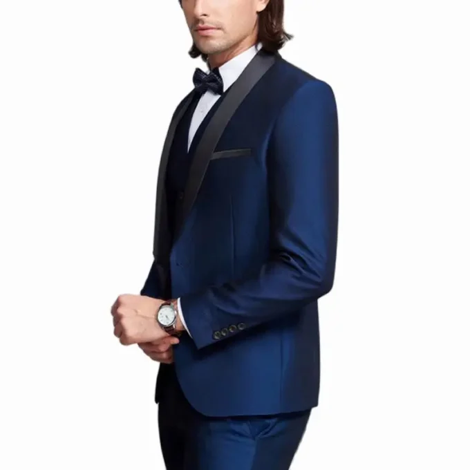 New Design Handsome Male Suit 2025 Slim Fit Groom Tuxedo Wedding Formal Groomsmen Wear 3 Piece Best Men Suit (Jacket+Pants+Vest)