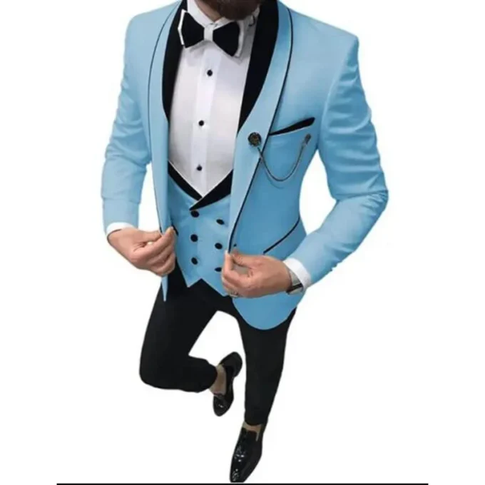 New 3 Piece Wedding Men Suits Groosmen Tuxedo Fashion Formal Business Suit Slim Fit Wedding Prom Party Male Blazer Costume Homme